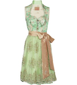 Dirndl in Grün mit Blumenprint