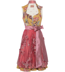 Dirndl in Gelb/Pink