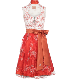 Dirndl in Rot/Coralle