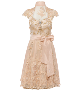 Dirndl mit Spitzenrücken in Zartrosé