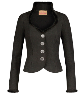 Lodenjacke in Schwarz