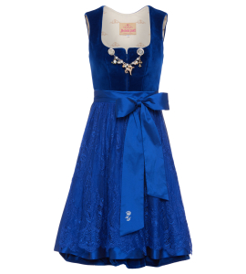 Samtdirndl in Königsblau