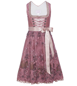 Dirndl in Rosa/Pink mit Spitzenschürze