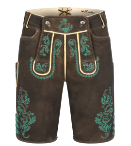 Lederhose Stefan in Dunkelbraun