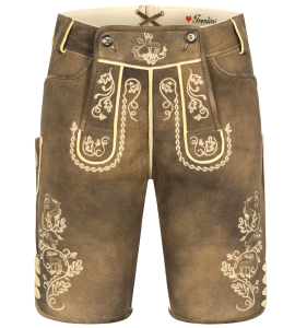 Lederhose Stefan in Braun-Beige