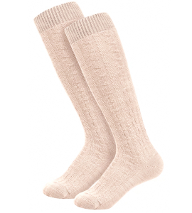 Lange Kniestrümpfe in Beige