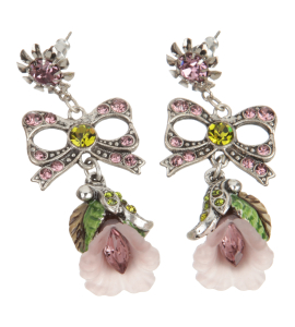 Edle Blumen-Ohrstecker mit Schleifen