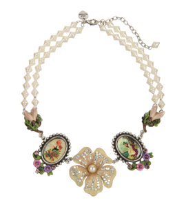 Perlen-Collier mit Blume