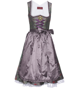 Dirndl in Grau mit Blumenmuster