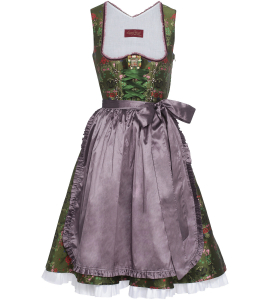 Dirndl in Grün mit Blumenmuster