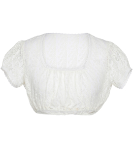 Spitzenbluse in Cremé