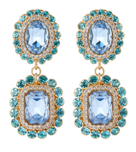 Clip-Ohrringe in Hellblau