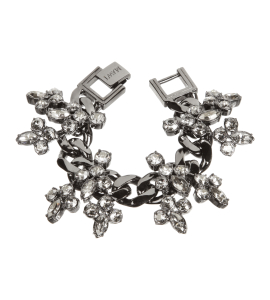 Gliederarmband mit Kristallen in Silber