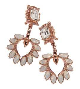 Roségoldene Kristallohrringe 