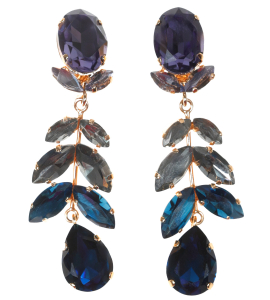 Clips in Tropfenform in Blau-Lila-Kristall