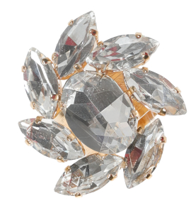 Floraler Schmuckstein-Ring in Kristall