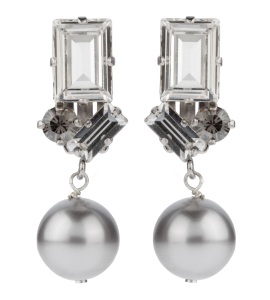 Hängeclips mit grauer Perle