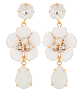 Ohrstecker mit weißen Blumen