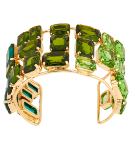 Armspange mit grünen Kristallen