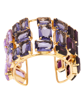 Armspange mit lila Kristallen