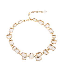 Kette mit Baguette-Steinen in Transparent