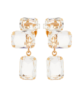 Ohrringe mit transparenten Baguette-Steinen