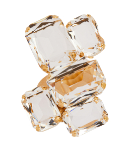 Ring mit Baguette-Steinen in Kristall