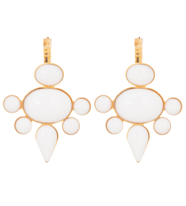 Ohrstecker mit weißen Steinen