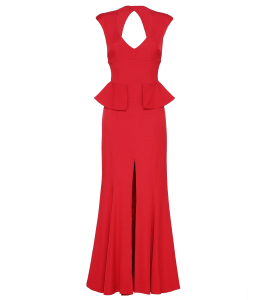 Abendkleid mit Schösschen in Rot