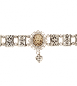 Kropfkette mit braunem Medaillon