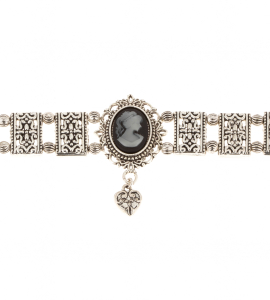 Kropfkette mit schwarzem Medaillon