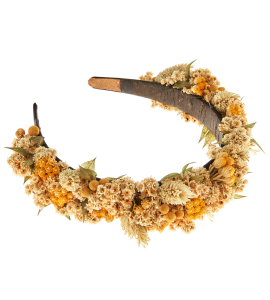 Blumenhaarreif in Gelb