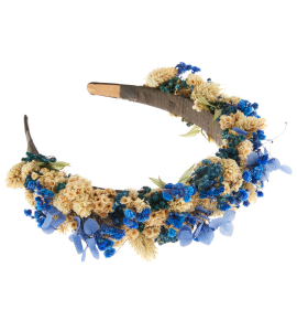 Blumenhaarreif in Blau