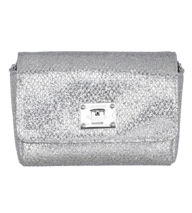 Schultertasche mit silbernem Glitter