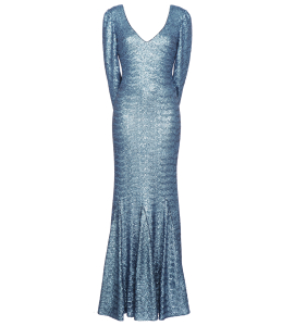 Kleid mit Cape in Eisblau