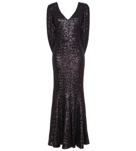 Kleid mit Cape in Schwarz