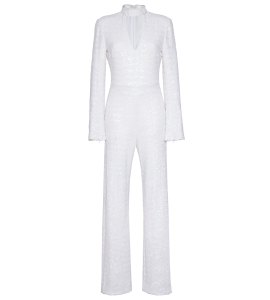 Jumpsuit mit Cut-Out in Weiss