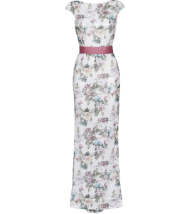 Paillettenkleid mit Blumenprint 