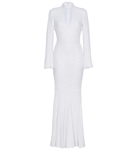 Kleid mit Cut Out in Weiß