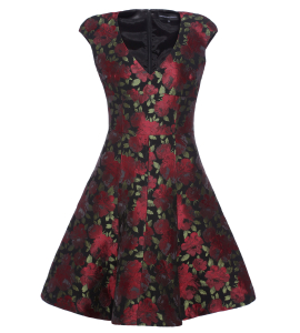 Cocktailkleid mit Rosenprint