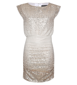 Cocktailkleid in Gold-Beige