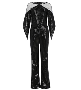 Jumpsuit mit angeschnittenem Arm in Schwarz