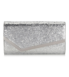 Silberne Clutch Emmie