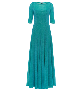 Abendkleid mit ausgestelltem Rock in Türkis
