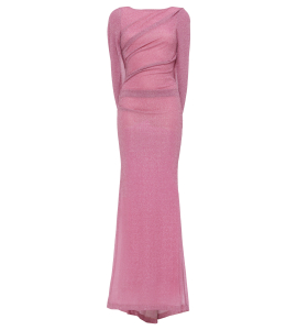 Abendkleid aus Lurex in Rosé