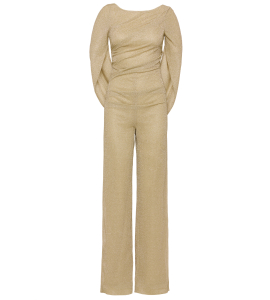 Jumpsuit mit Cape in Gold