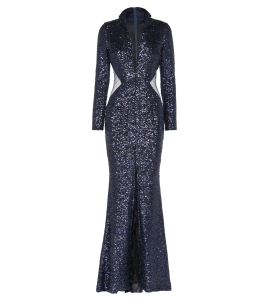 Smokingdress mit Cut-Outs in Dunkelblau