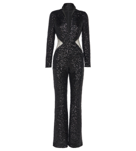 Jumpsuit mit Cut-Outs in Schwarz