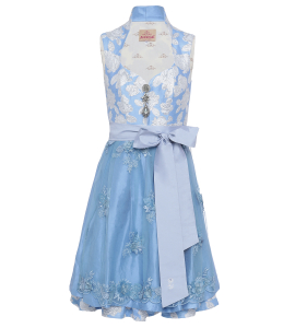 Dirndl in Hellblau mit Blumen