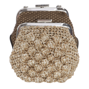 Häkeltasche mit Kette in Gold